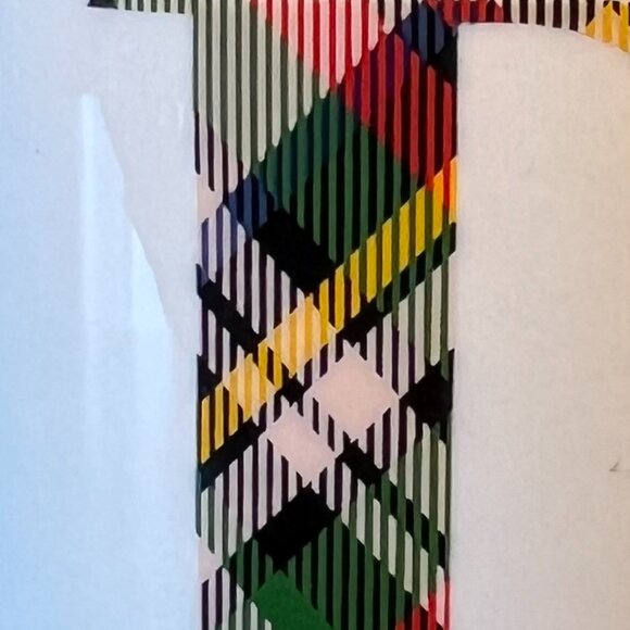 POTTERY BARN Scottish Tartan Plaid Letter “P” Monogram Initial Ceramic Mug - Picture 10 of 10